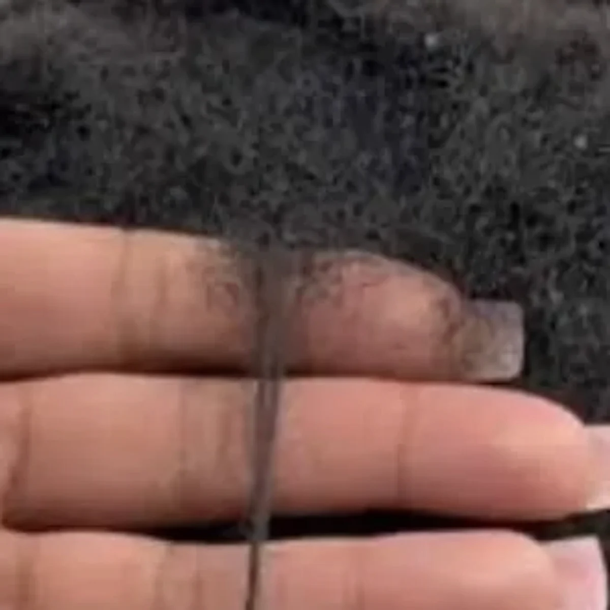 Close view of a weak, thinning section of loc before repair assessment